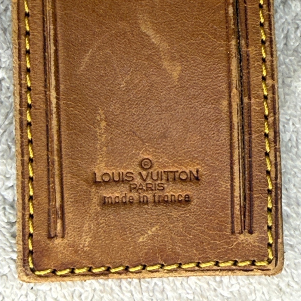 Vintage Louis Vuitton Luggage Tag and Poignier in Vachetta Leather (13N) - Picture 5 of 8